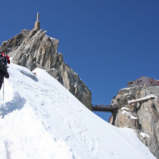 Alpiniste à l'Aiguille du Midi