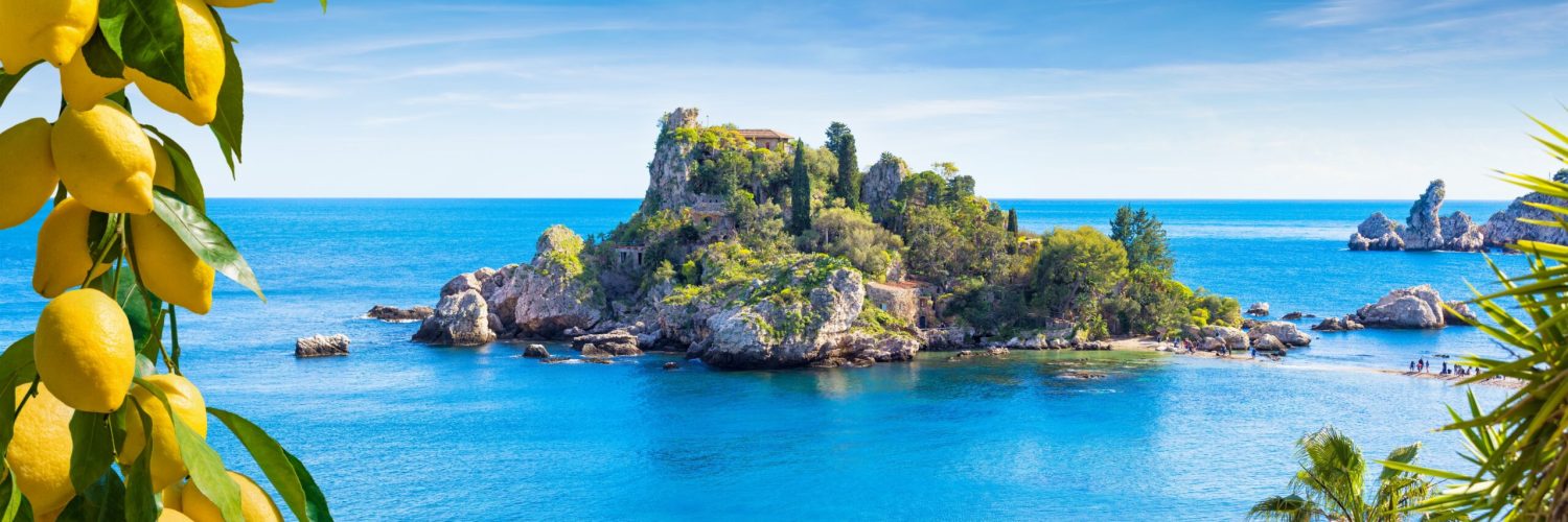Isola Bella, small island near Taormina, Sicily, Italy